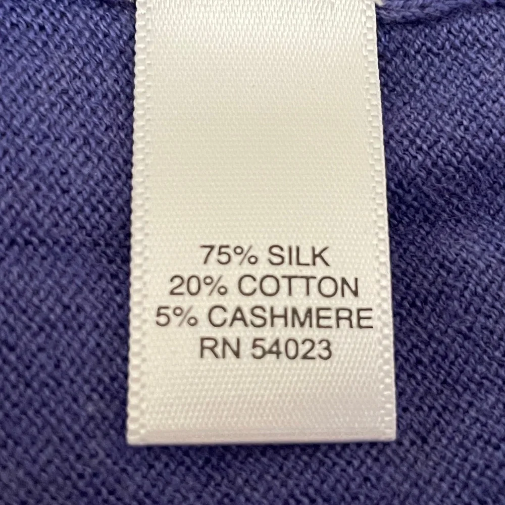 Banana Republic Purple Sweater Men's Medium Lightweight Luxury Blend V-neck NWT